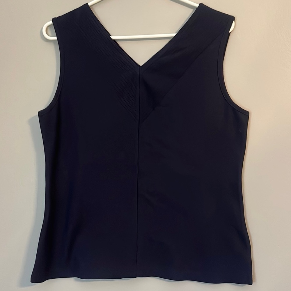 Pendleton 100% Cotton Navy V-Neck Tank Top Size L